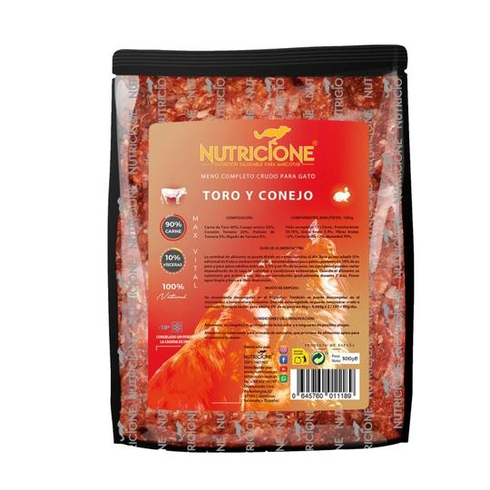 Menú Gato de Toro y Conejo - Nutricione