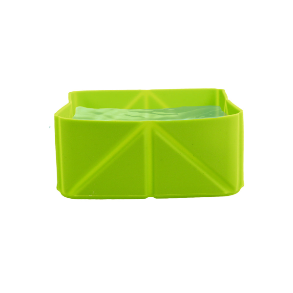 Cuenco plegable de silicona con asa