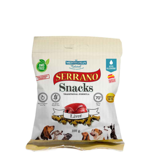 Serrano snacks de hígado