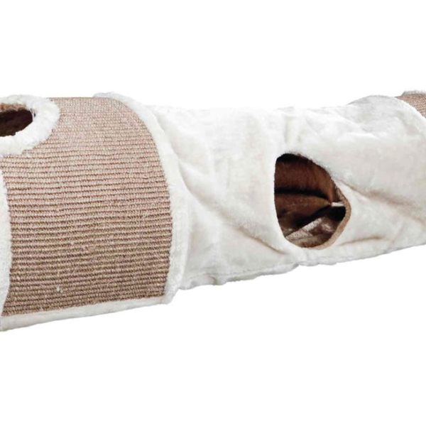 Túnel rascador plegable para gatos
