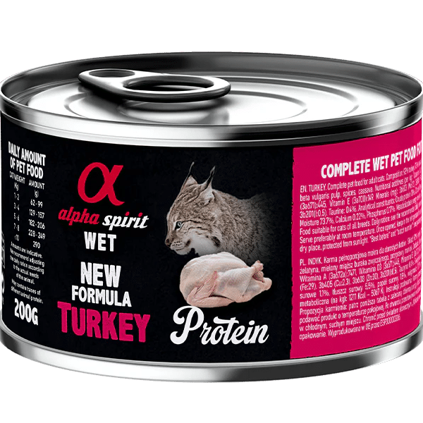 Alpha Spirit Gato - Lata pavo 200g