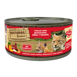Natural greatness gato - Pollo con  manzana, piña y papaya 185g